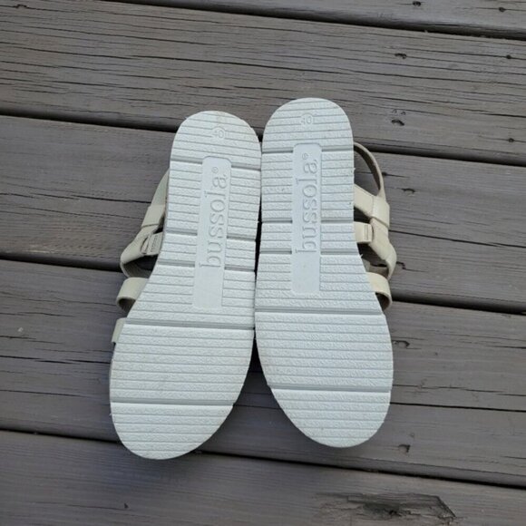 Anthropologie Bussola Cream Leather Platform Gladiator Caged Jesus Sandals 40 - Picture 7 of 7